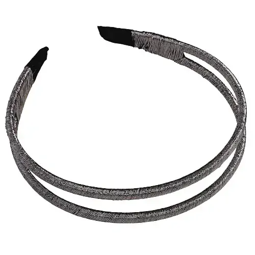 Plastová dvojitá čelenka lesklá - lososová