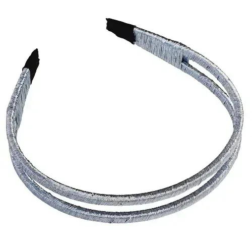 Plastová dvojitá čelenka lesklá - lososová