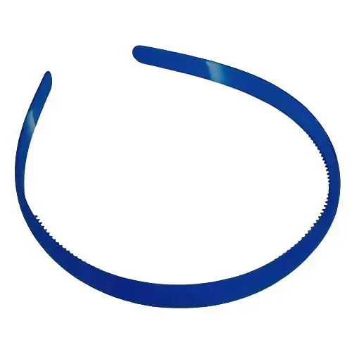 Plastová matná čelenka rovná 1.2cm - černá