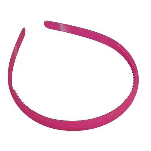 Plastová matná čelenka rovná 1.2cm - černá