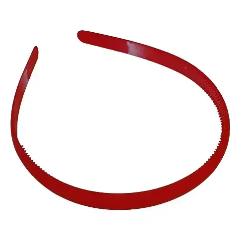 Plastová matná čelenka rovná 1.2cm - černá