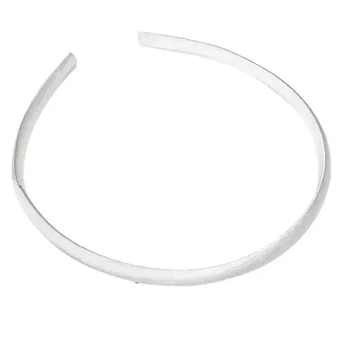 Plastová čelenka potažená látkou 0.9cm - bílá