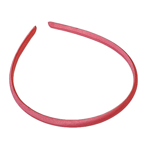 Plastová čelenka potažená látkou 0.9cm - lososová