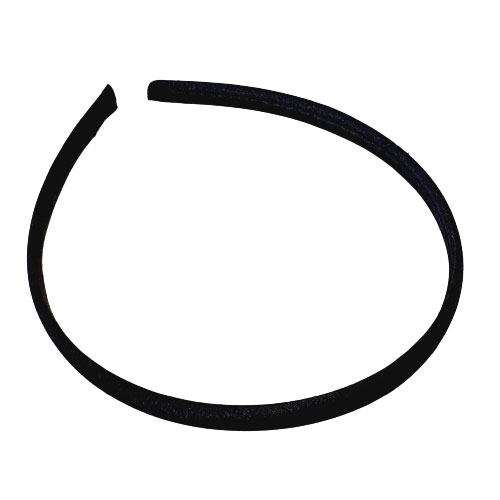 Plastová čelenka potažená látkou 0.9cm - černá