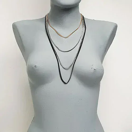 Dlouhý víceřadý dámský řetízek