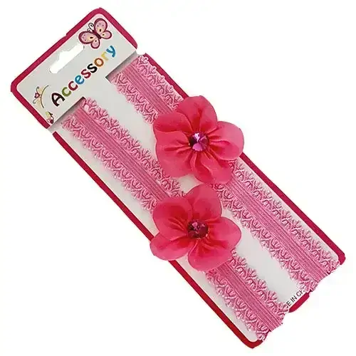 Látková čelenka pro miminka - kytka s kamínkem