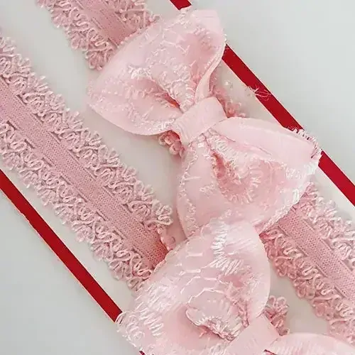 Látková čelenka pro miminka - masle nařasená tmavě růžová