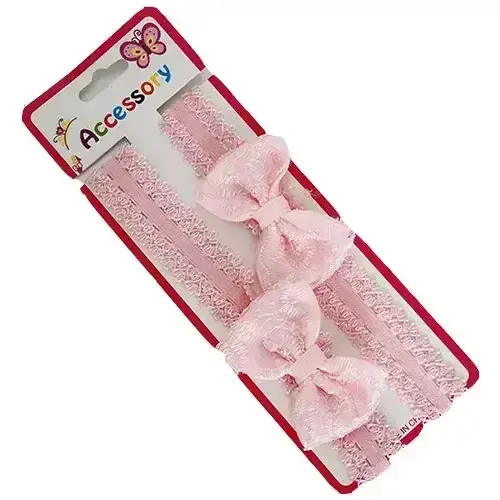 Látková čelenka pro miminka - masle nařasená tmavě růžová