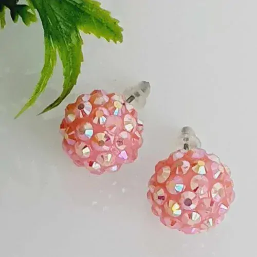 Náušnice kulička s kamínky