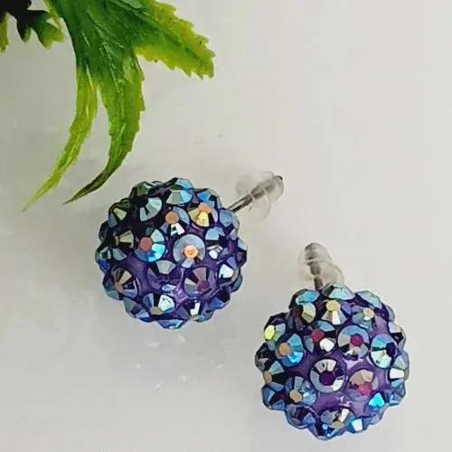 Náušnice kulička s kamínky