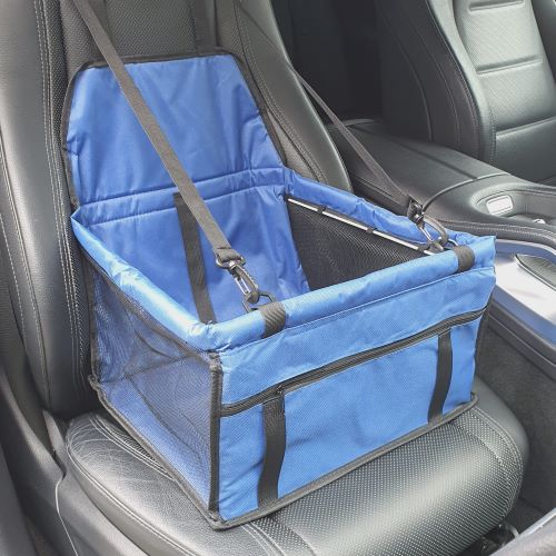 Autosedačka pro psa - bezpečnostní - modrá