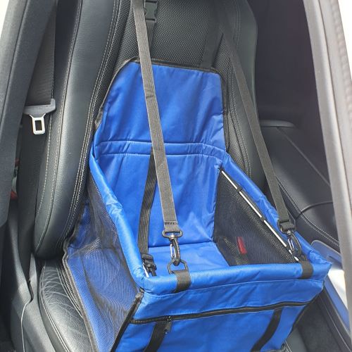 Autosedačka pro psa - bezpečnostní - modrá
