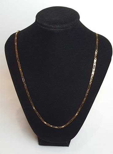 Ocelový jemný řetízek zlatý