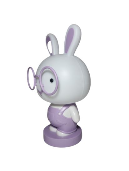 Dětská LED lampička Zajíček v brýlích – stmívatelná, USB