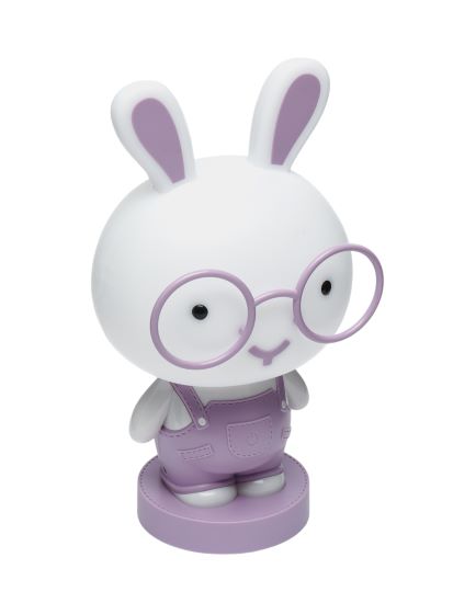 Dětská LED lampička Zajíček v brýlích – stmívatelná, USB