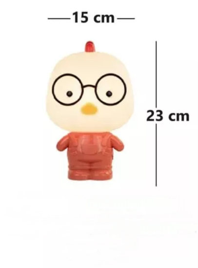 Dětská LED lampička Kuřátko v lacláčích růžová – stmívatelná, USB