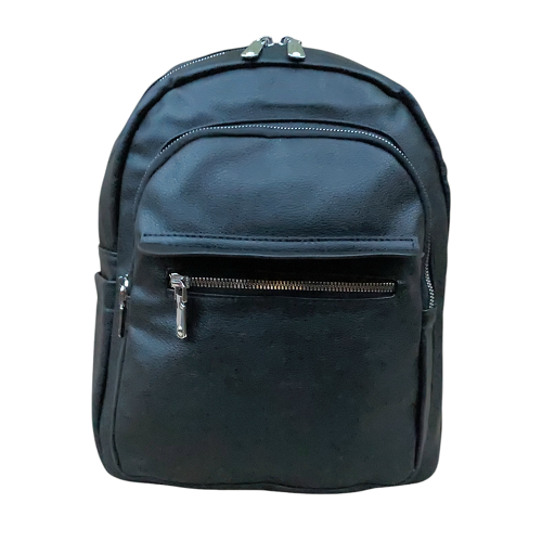 Dámský elegantní batoh s čelní klopou – černý