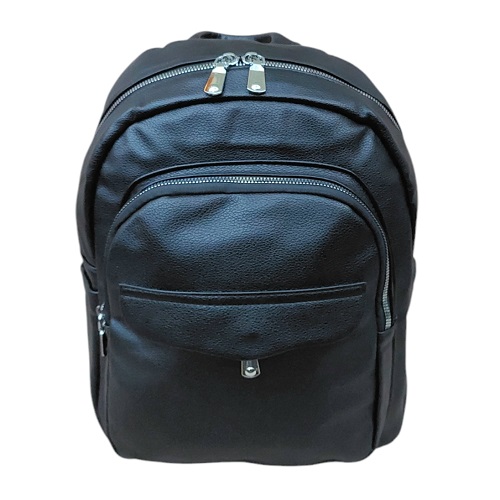 Dámský elegantní batoh s čelní klopou – černý