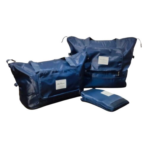 Cestovní taška černá 24/32 l – lehká, skládací a praktická na cesty