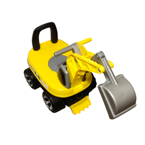 Dětské odrážedlo Bagr s pohyblivou lžící a zvuky – žluté