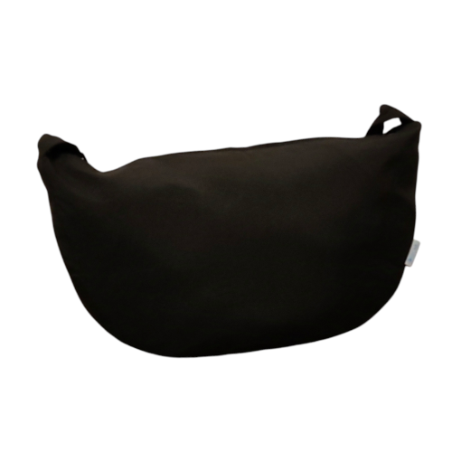 Dámská látková kabelka přes rameno - lehká a prostorná - černá