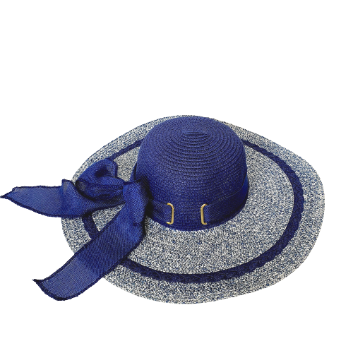 Dámský letní klobouk - slamák - modrý