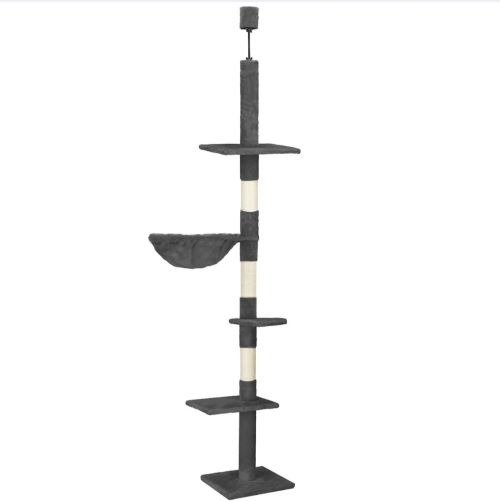 Škrabadlo pro kočky - DD-29 - výška 225–255 cm - šedé