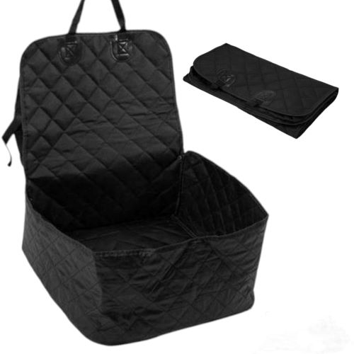 Autosedačka - ochranný potah do auta pro psa 2v1 - 25 x 45 x 55 cm, černá