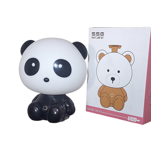 Dětská LED lampička Panda sedící – stmívatelná, USB