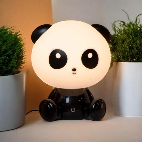Dětská LED lampička Panda sedící – stmívatelná, USB