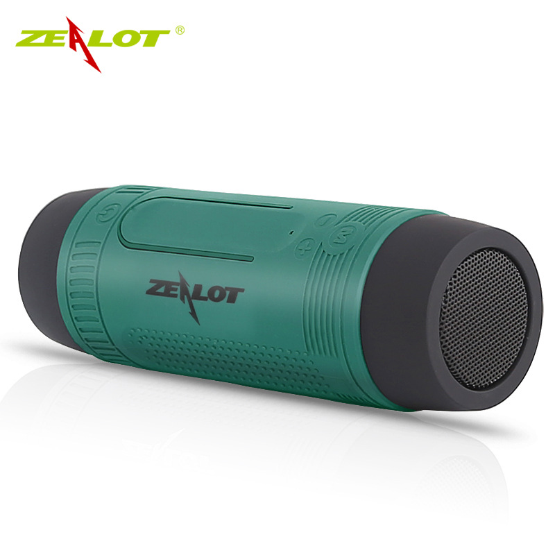 Outdoor reproduktor Zealot S1 zelený: Svítilna, powerbanka a držák, IPX5