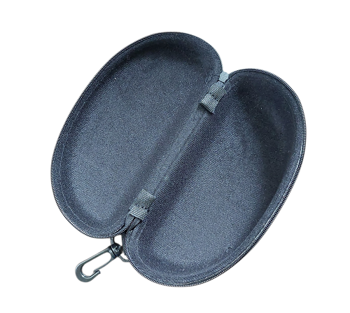 Pevné pouzdro na brýle s karabinou černé unisex
