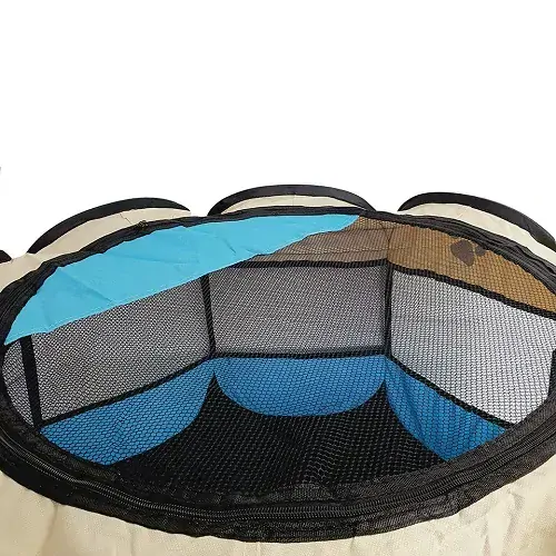Ohrádka pro psy a kočky - 74x74x47 cm - modrá