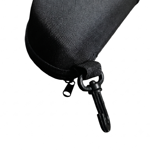 Pevné pouzdro na brýle s karabinou černé unisex