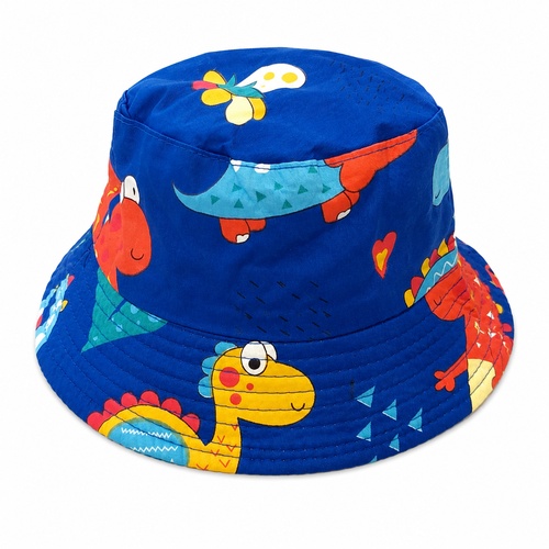 Dětský klobouk dinosauři modrý