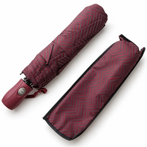Plně automatický skládací deštník s cik-cak vzorem 102 cm