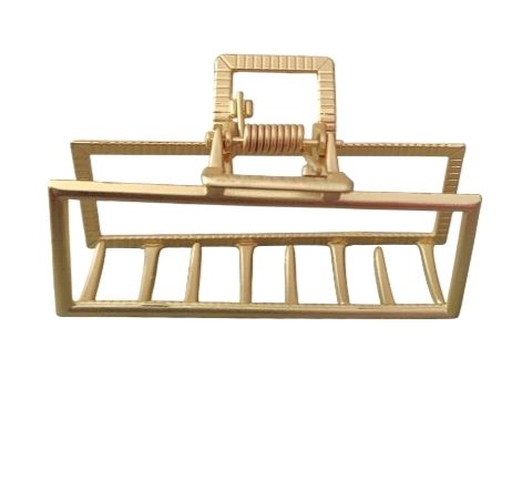 Elegantní kovový skřipec do vlasů – barva zlatá, 7 cm