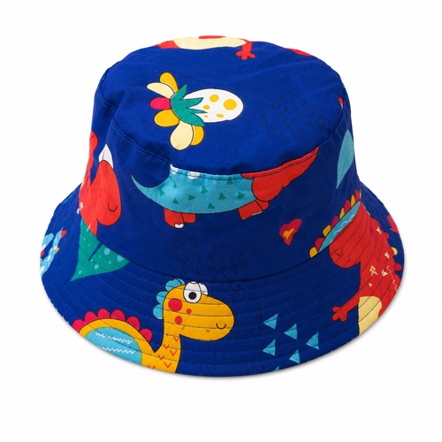 Dětský klobouk dinosauři modrý
