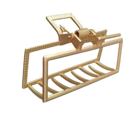 Elegantní kovový skřipec do vlasů – barva zlatá, 7 cm