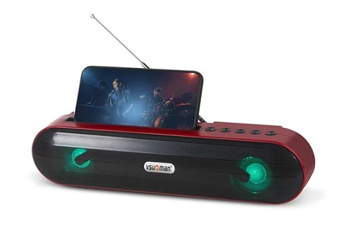 Bezdrátový Bluetooth reproduktor VNN-360S červený: 10W, ekvalizér, stojánek