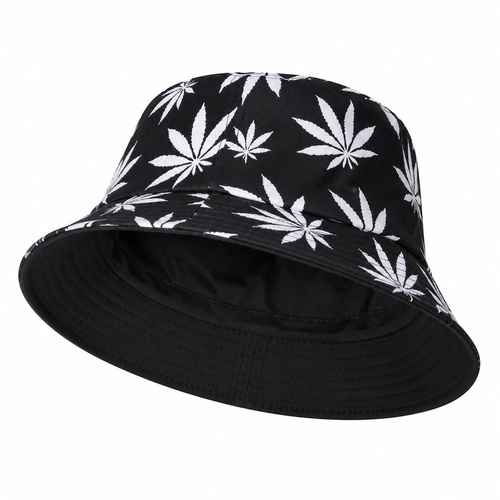 Oboustranný klobouk s konopnými listy 58 cm