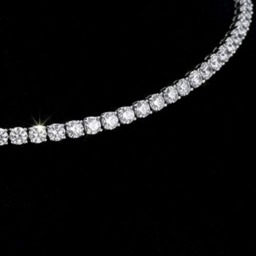Elegantní štrasový náhrdelník stříbrný – luxusní třpytivý obojek (choker)