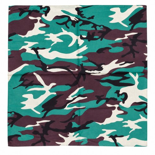 Bavlněný šátek bandana - maskáčový vzor 50x50 cm