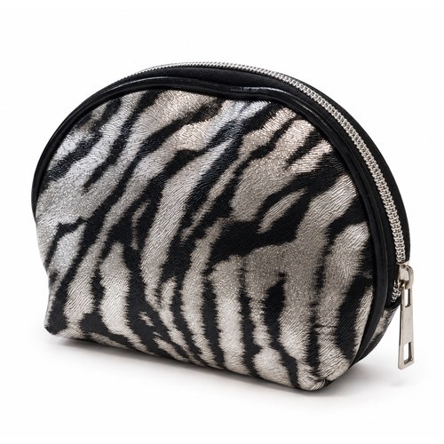 Kosmetická taštička oválná Zebra 16 x 12 cm