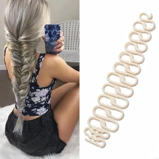 Rybí cop - Hairagami pomůcka pro vytvoření účesu - krémová