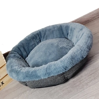 Pelíšek pro psy a kočky – kulatý šedý, průměr 50cm