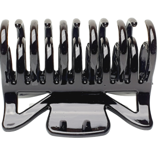 Plastový skřipec do vlasů, dvojité zuby - klasik černá