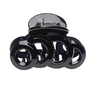 Černý plastový skřipec do vlasů 