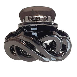 Malý plastový skřipec do vlasů - černý