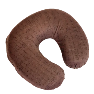 Cestovní polštář z paměťové pěny – hnědý s pratelným potahem